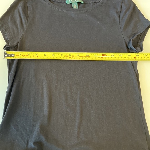 Lauren Ralph Lauren top women's medium lace him basic black feminine - Picture 5 of 7